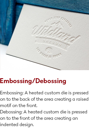 embosing debossing