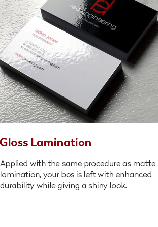 gloss lamination