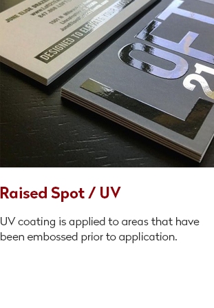 raised spot uv