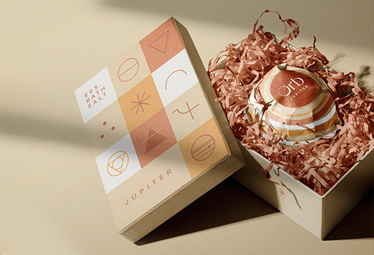 bath bomb box with ribbon