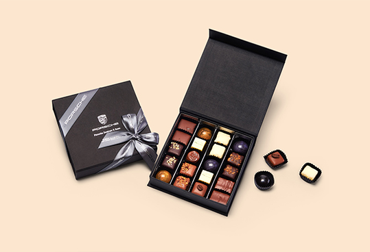 black gift boxes