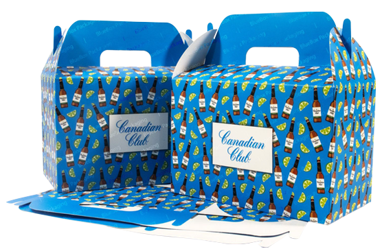 Custom Blue Gable Boxes
