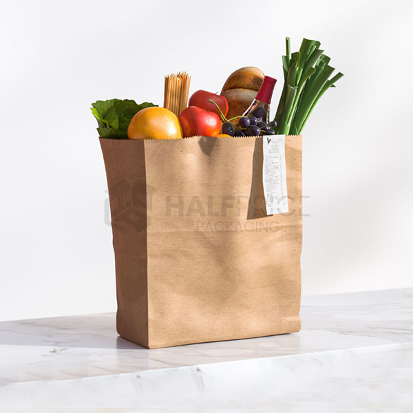 brown paper grocery bags