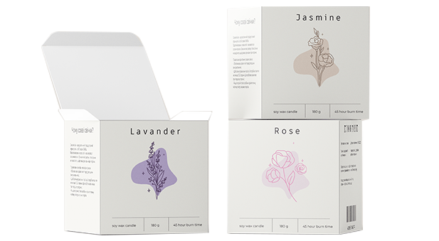 candle boxes with logo