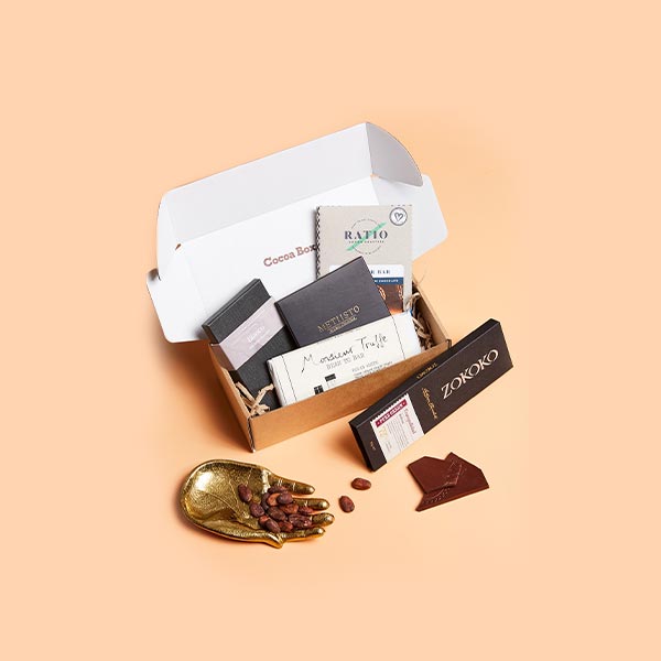 cardboard chocolate subscription box