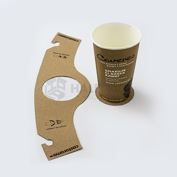 cardboard sleeve around coffee cup