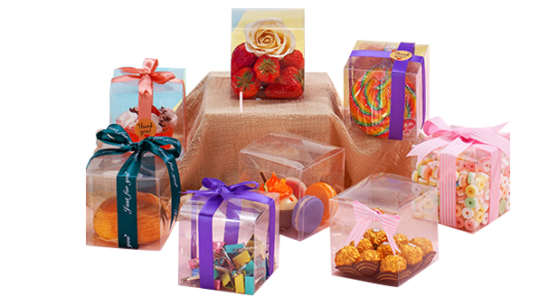 clear candy apple boxes