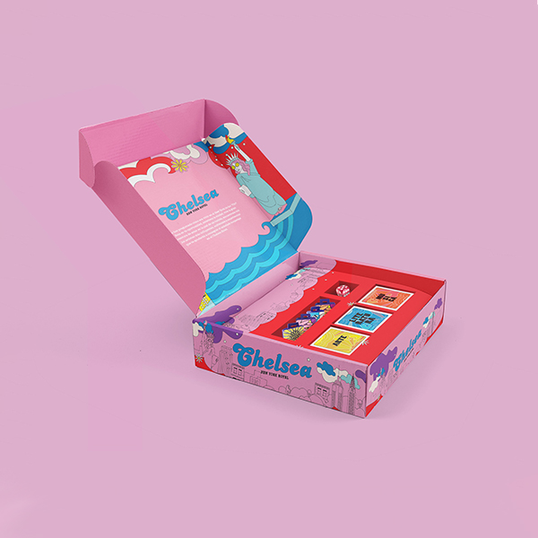 colored tuck top mailing boxes