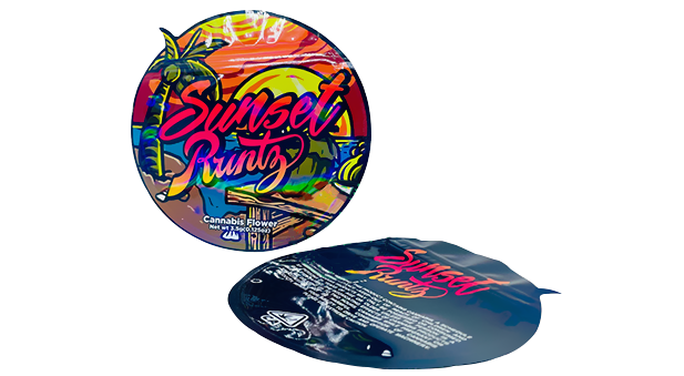 custom circle mylar bags