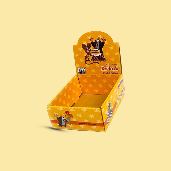 custom printed auto bottom counter display toy boxes