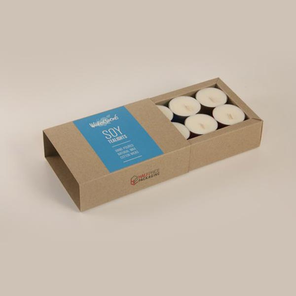 custom printed candle tray and sleeve boxes