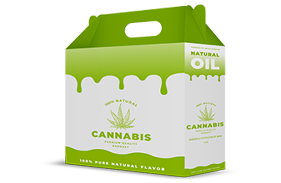 custom printed cbd gable packaging