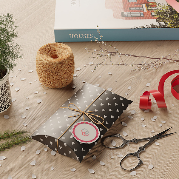 custom printed christmas pillow boxes