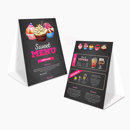 custom table tent printing