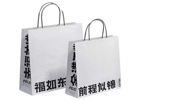 custom white paper bags