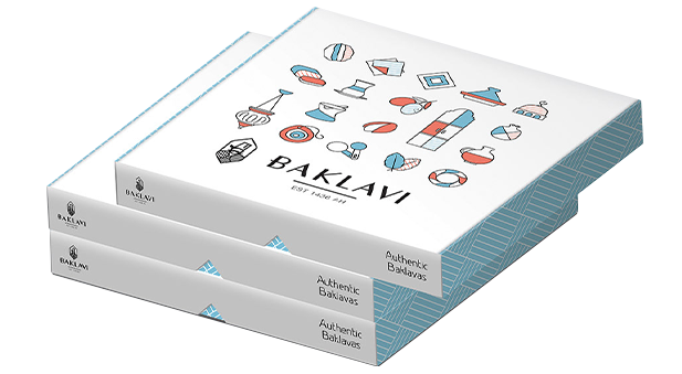 empty baklava boxes
