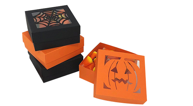 Halloween cookie boxes with window