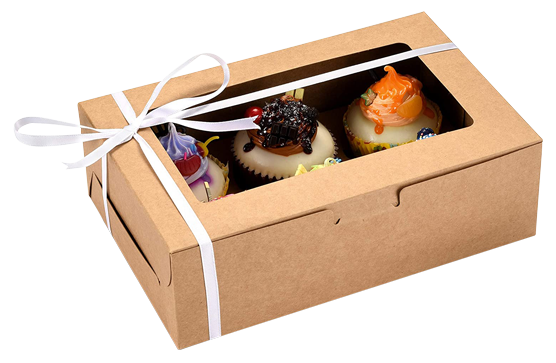Kraft Cupcake Box Packaging