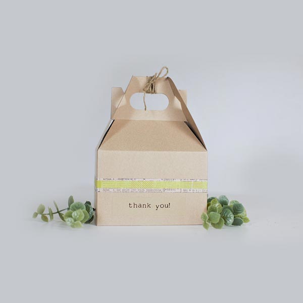 Kraft Gable Boxes with logo