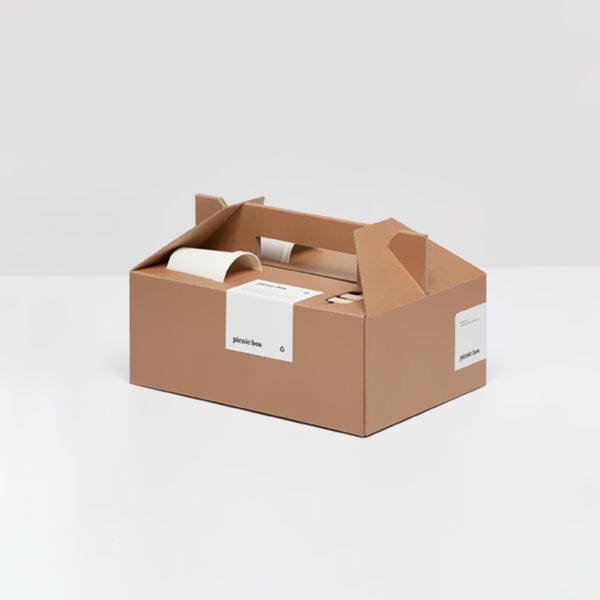 kraft paper gable box with logo