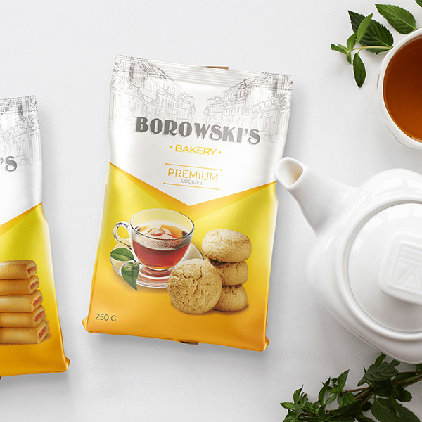 printed biscotti mylar bags