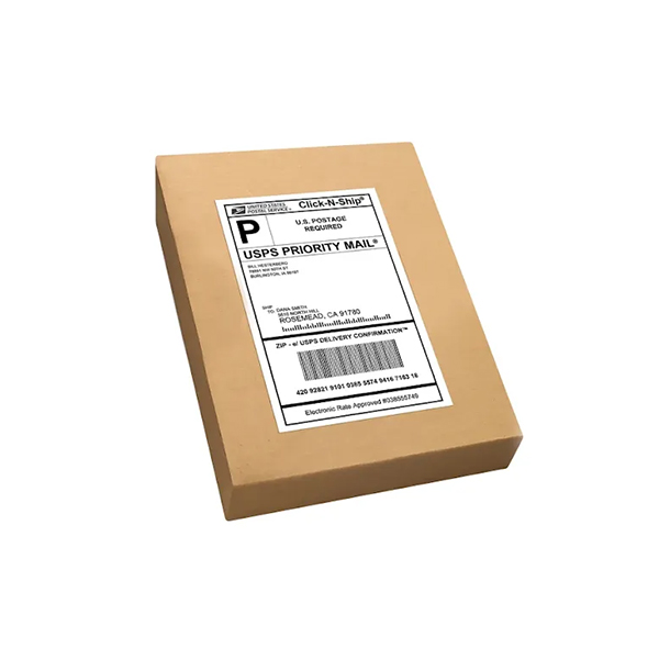 size of shipping labels