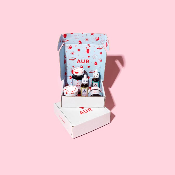 Skin Health Product Boxes with logo