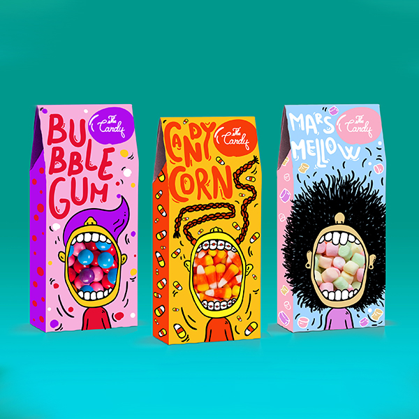sweet candy bag packaging