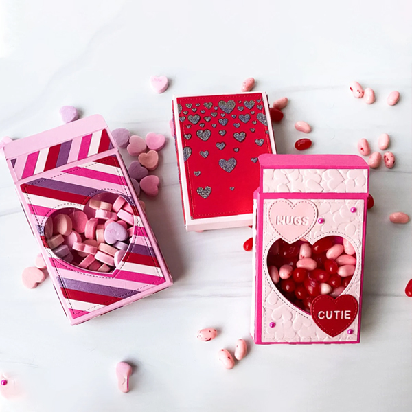 valentine heart candy boxes