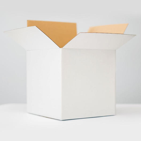 white cardboard shipping boxes