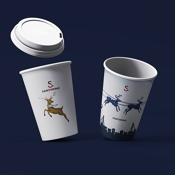 white paper coffee cups